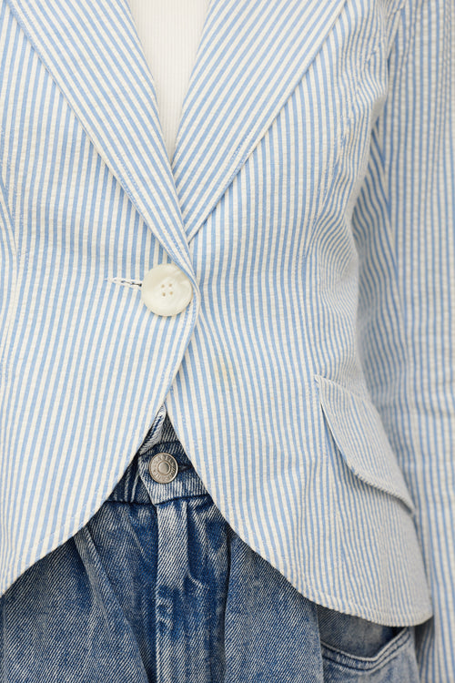 Smythe Stripe One Button Blazer