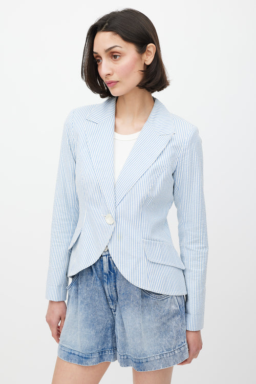 Smythe Stripe One Button Blazer