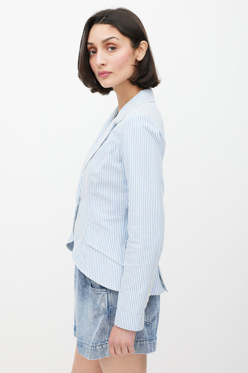 Smythe Stripe One Button Blazer