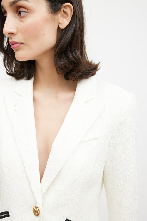 Smythe Lace One Button Blazer