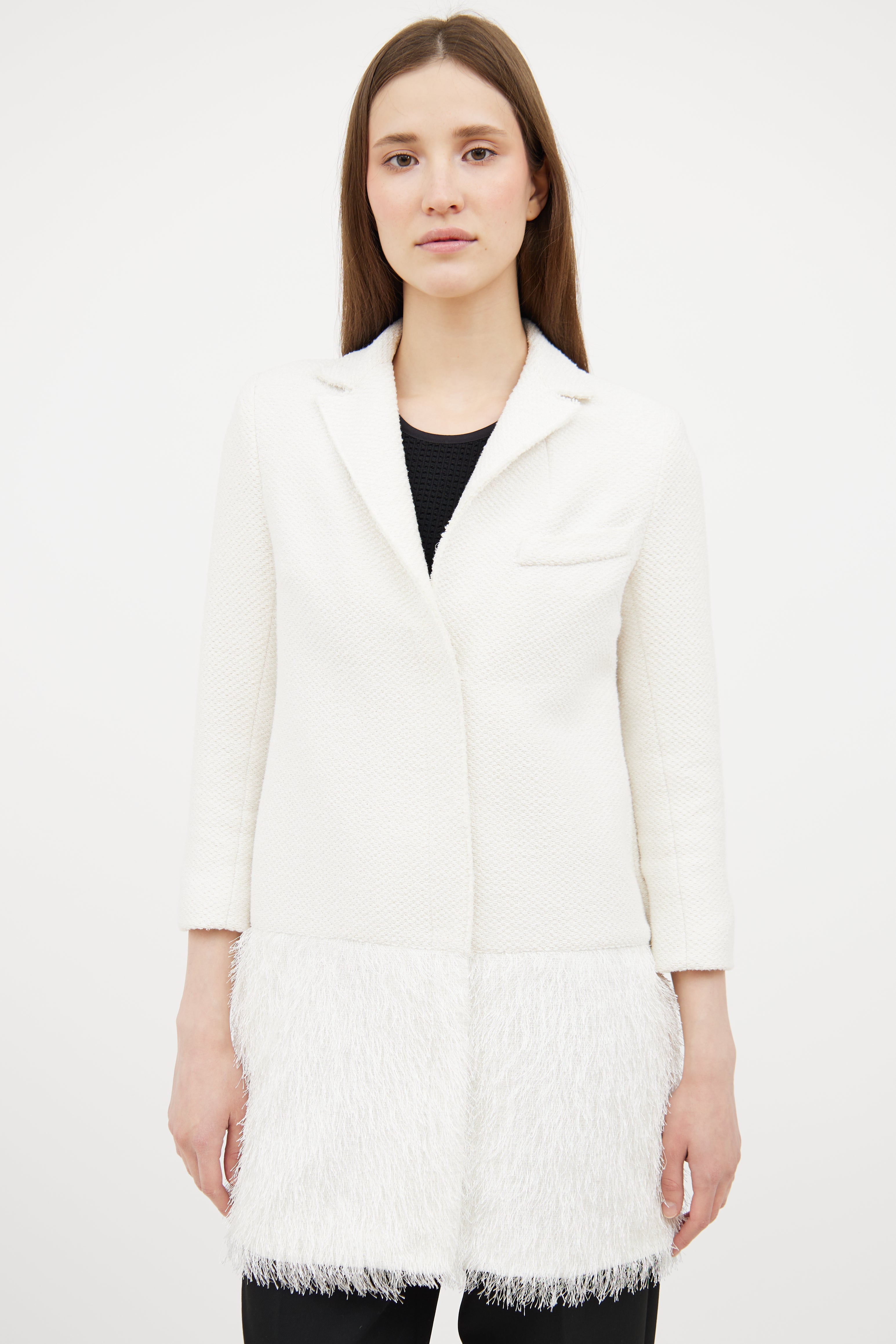 Smythe Fringe Panel Coat