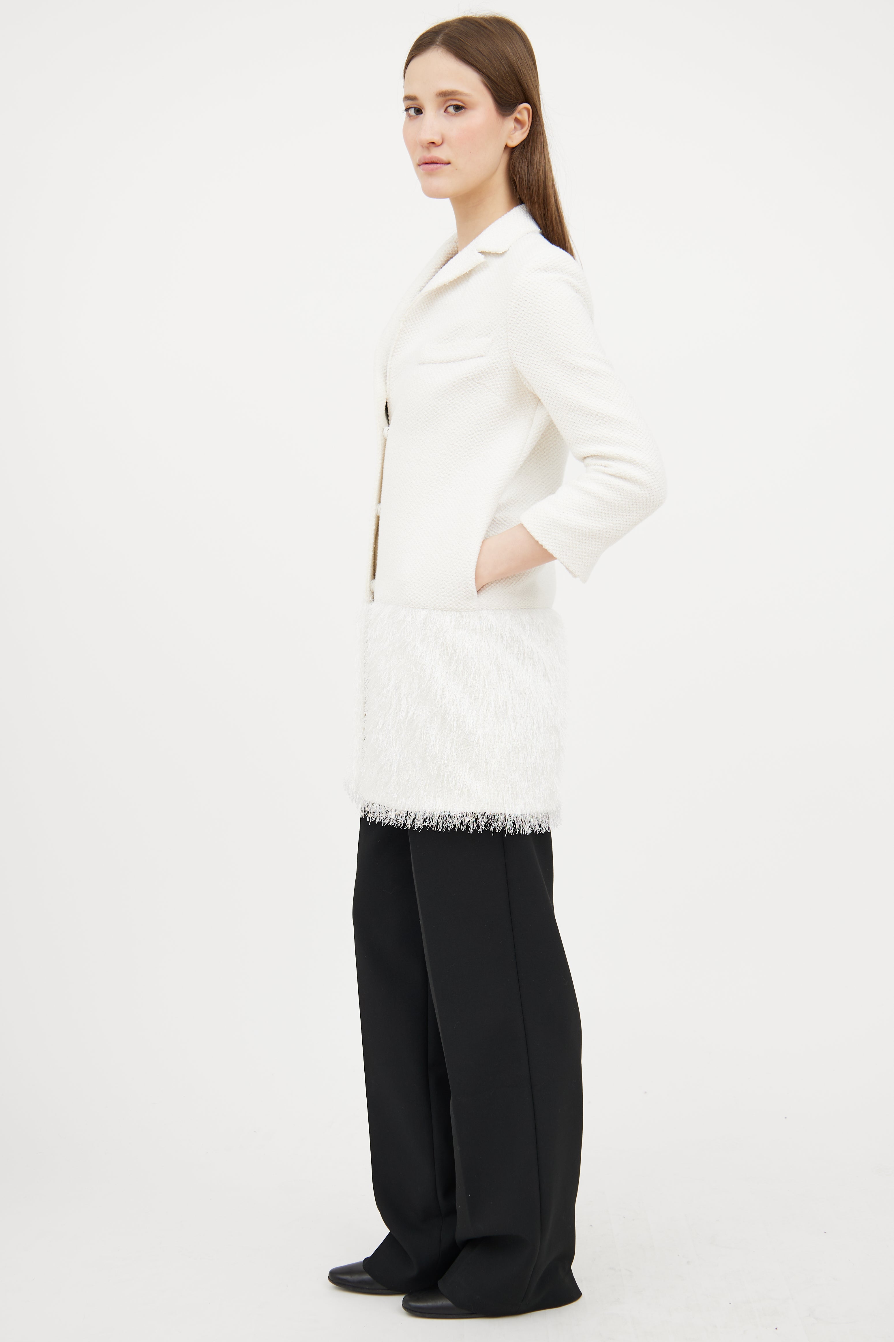 Smythe Fringe Panel Coat