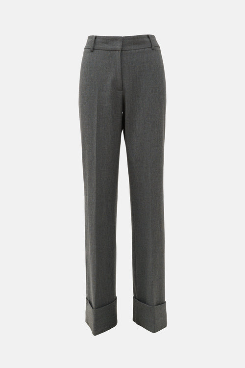 Smythe Wide Leg Cuffed Trouser