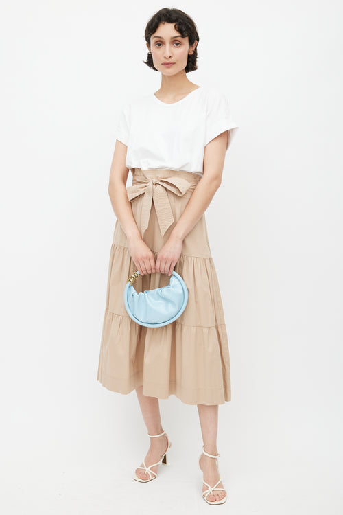 Sonia Rykiel Blue & Gold Vinyl Domino Bag