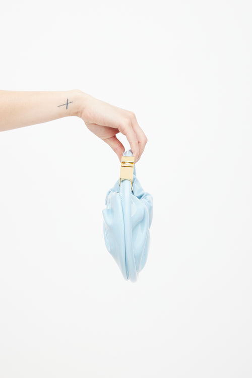 Sonia Rykiel Blue & Gold Vinyl Domino Bag