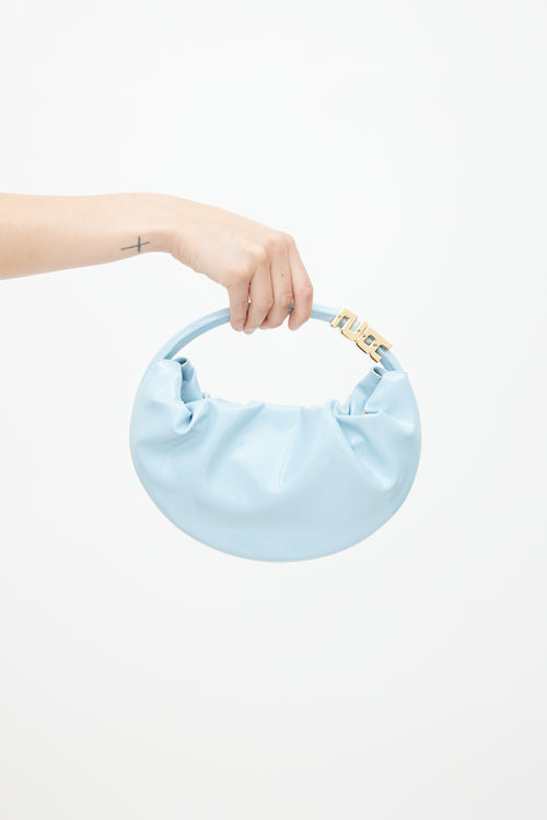 Sonia Rykiel Blue & Gold Vinyl Domino Bag