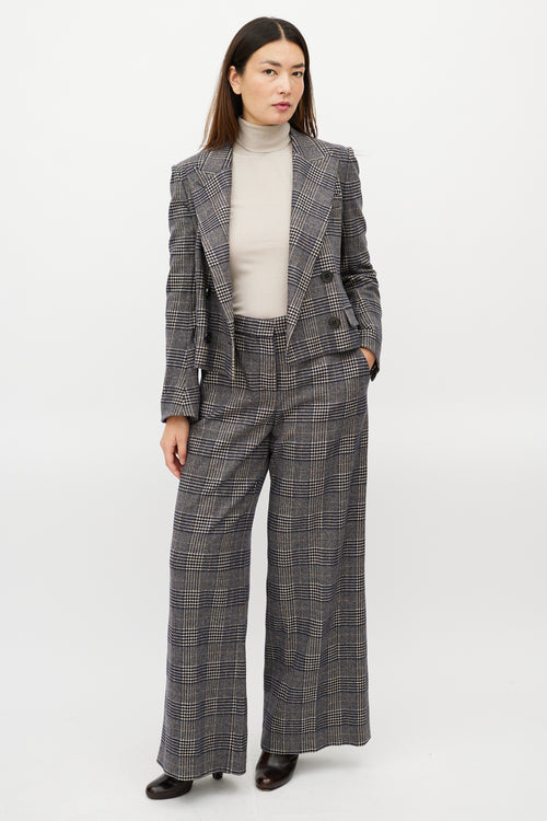 Sonia Rykiel Grey & Multicolour Glencheck Wool Suit