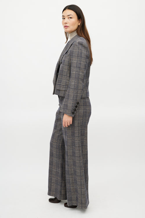 Sonia Rykiel Grey & Multicolour Glencheck Wool Suit