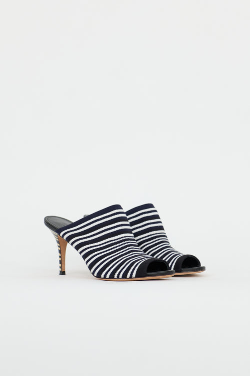 Sportmax Striped Sock Mule