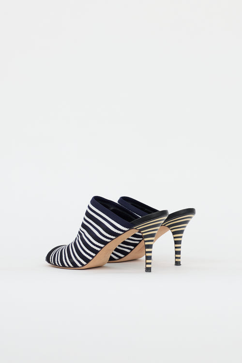 Sportmax Striped Sock Mule