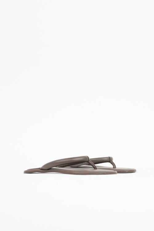 St. Agni Leather Sumi Slide