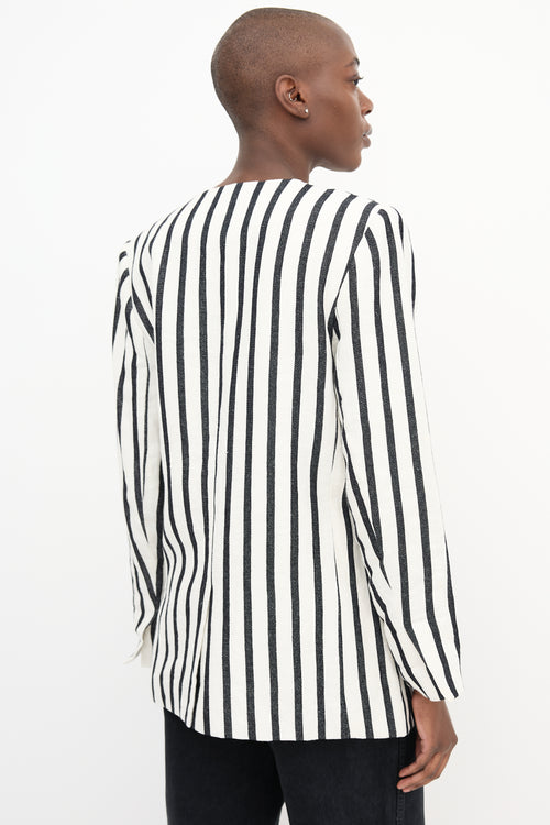 St. Agni Linen Striped Blazer