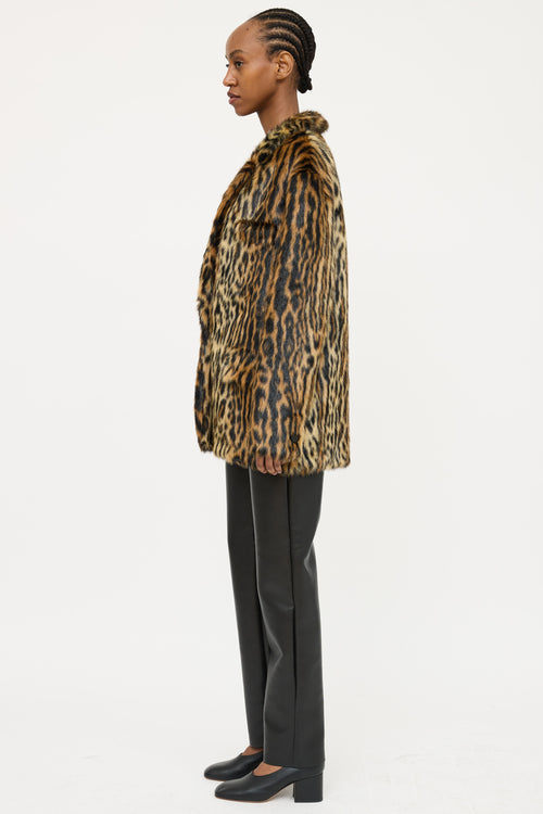 Stand Studio Faux Fur Printed Coat