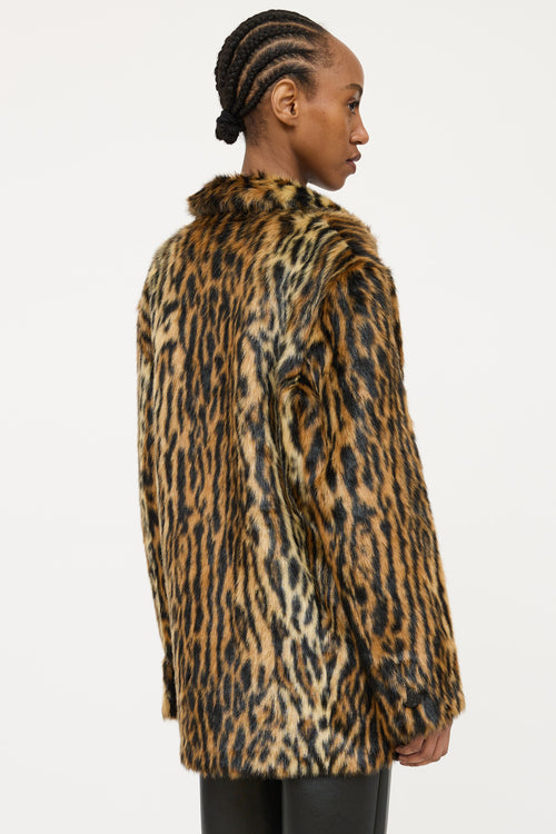 Stand Studio Faux Fur Printed Coat