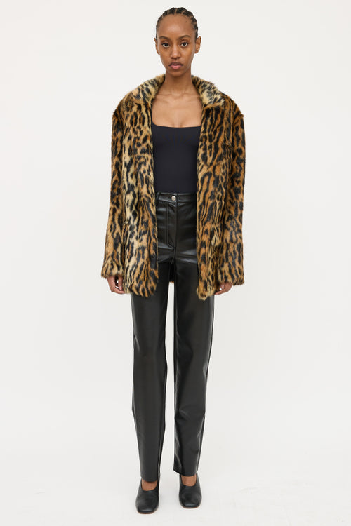 Stand Studio Faux Fur Printed Coat