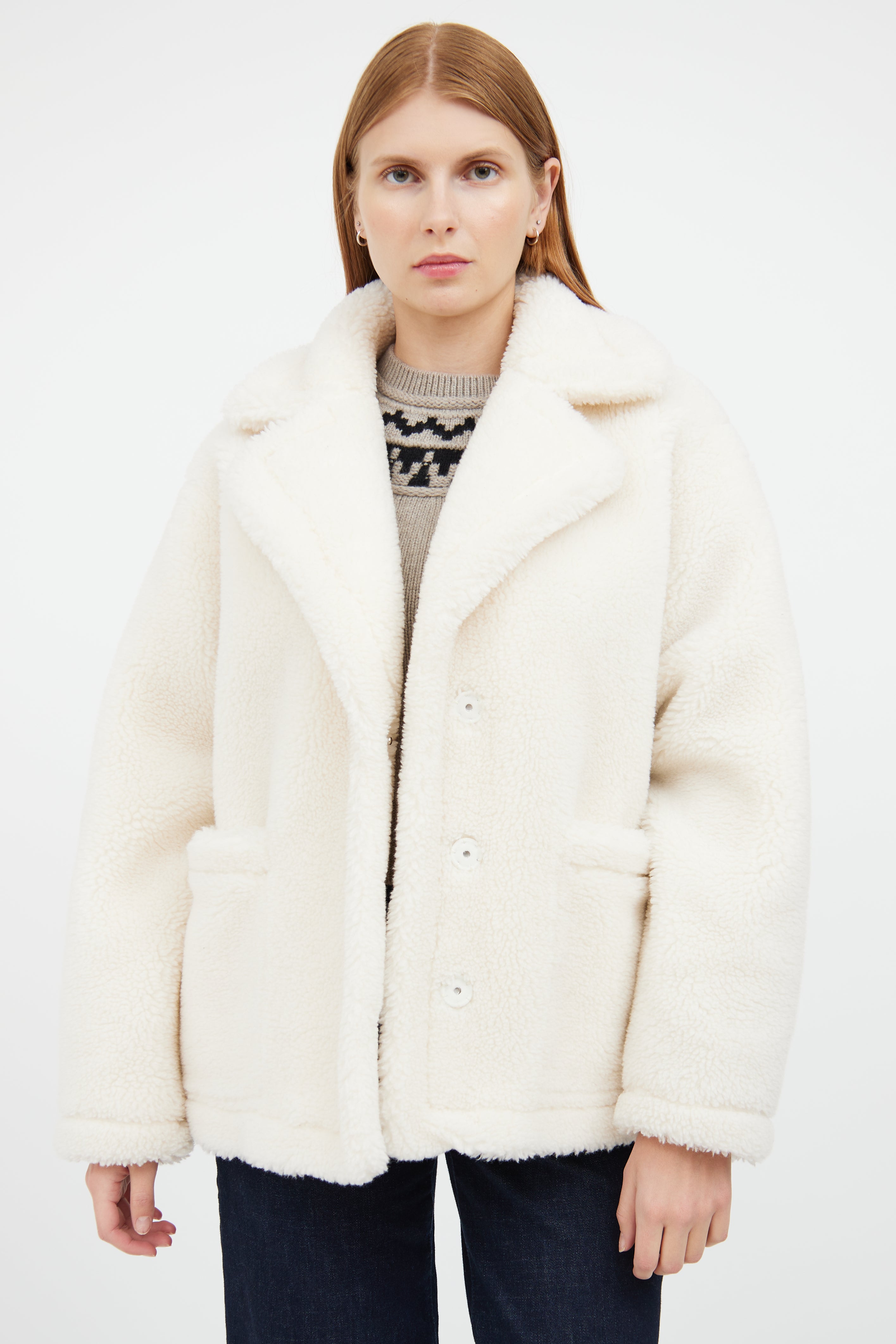Teddy Long Sleeve Jacket Coat