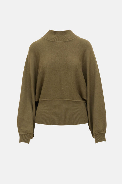 Wool Knit Turtleneck Sweater