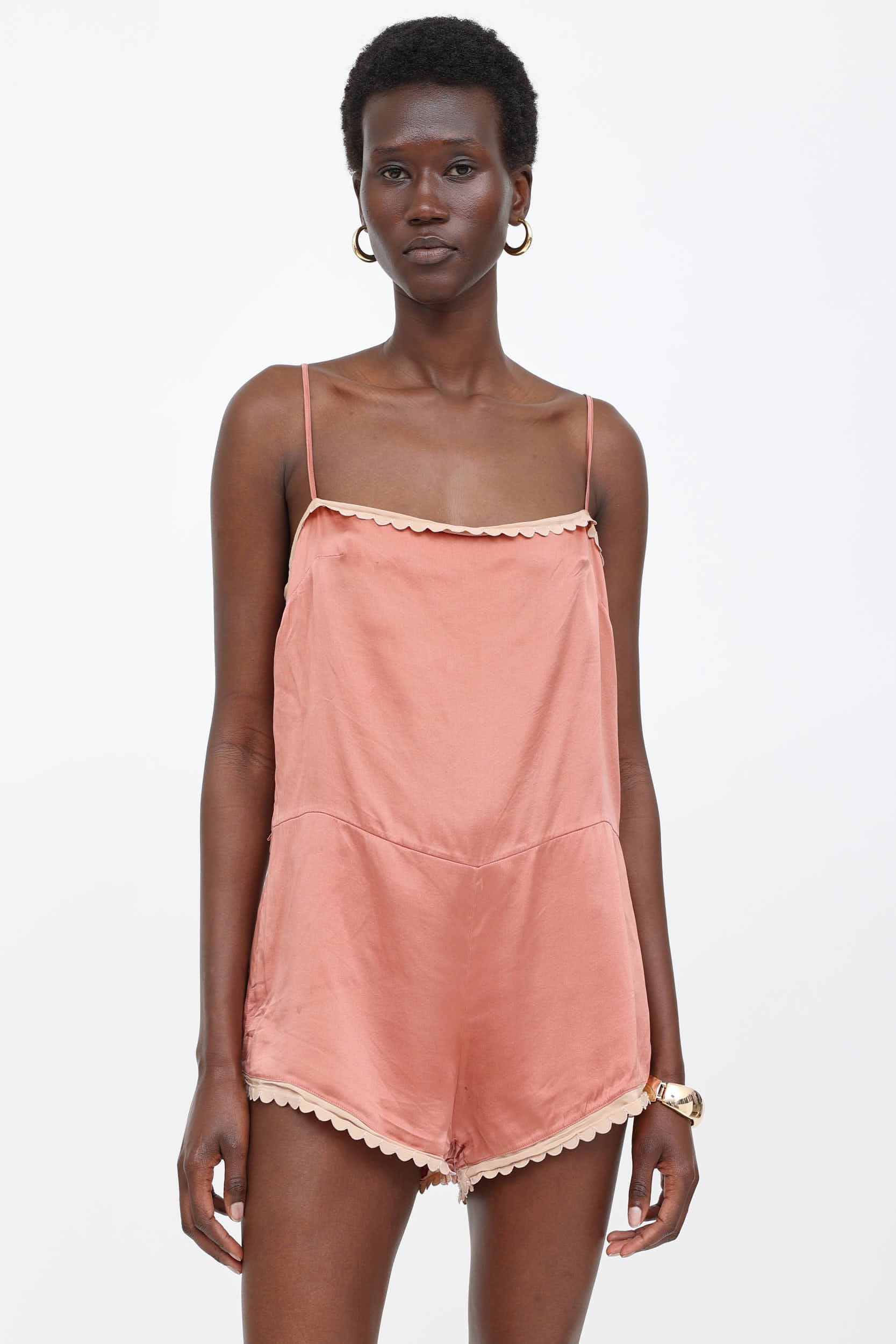 Stella McCartney Silk Scalloped Romper