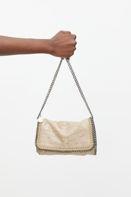 Stella McCartney Beige & Silver Falabella Woven Bag