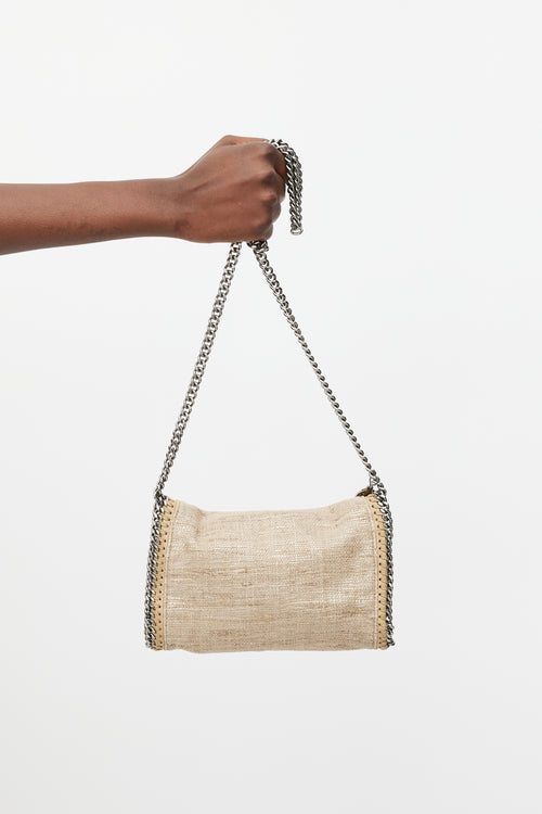 Stella McCartney Beige & Silver Falabella Woven Bag