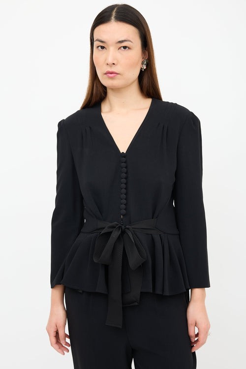 Stella McCartney Belted Peplum Jumpsuit