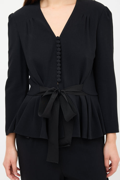 Stella McCartney Belted Peplum Jumpsuit