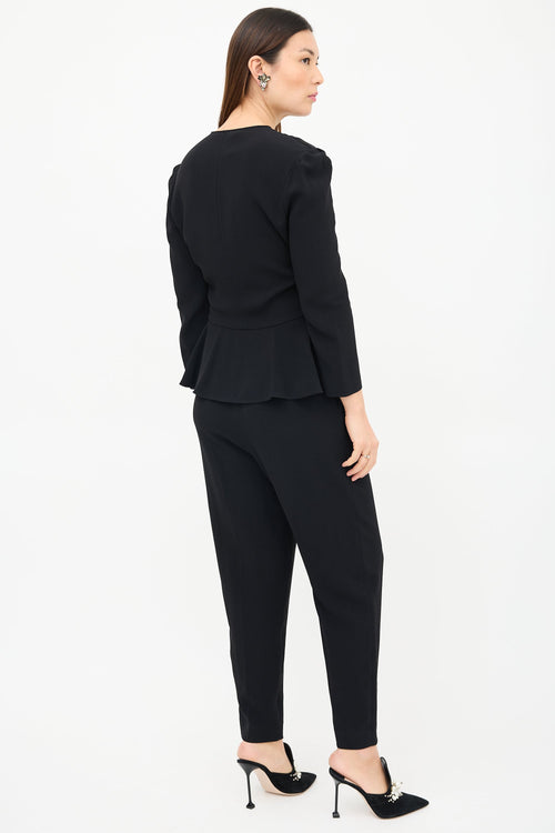 Stella McCartney Belted Peplum Jumpsuit