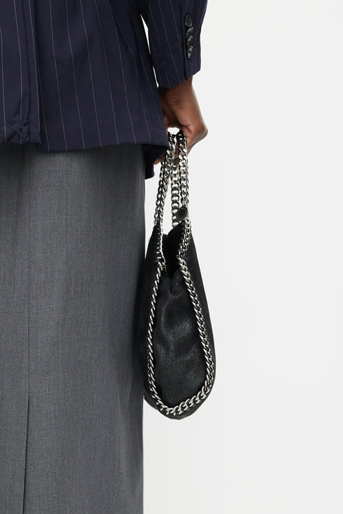 Stella McCartney Black & Silver Small Falabella Bag