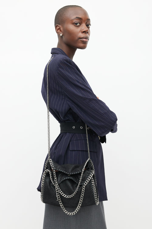 Stella McCartney Black & Silver Small Falabella Bag