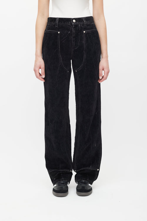 Stella McCartney Black Moleskin Carpenter Jeans