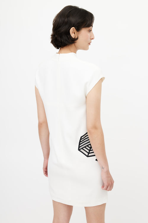 Stella McCartney Black & White Tuille Bow Dress