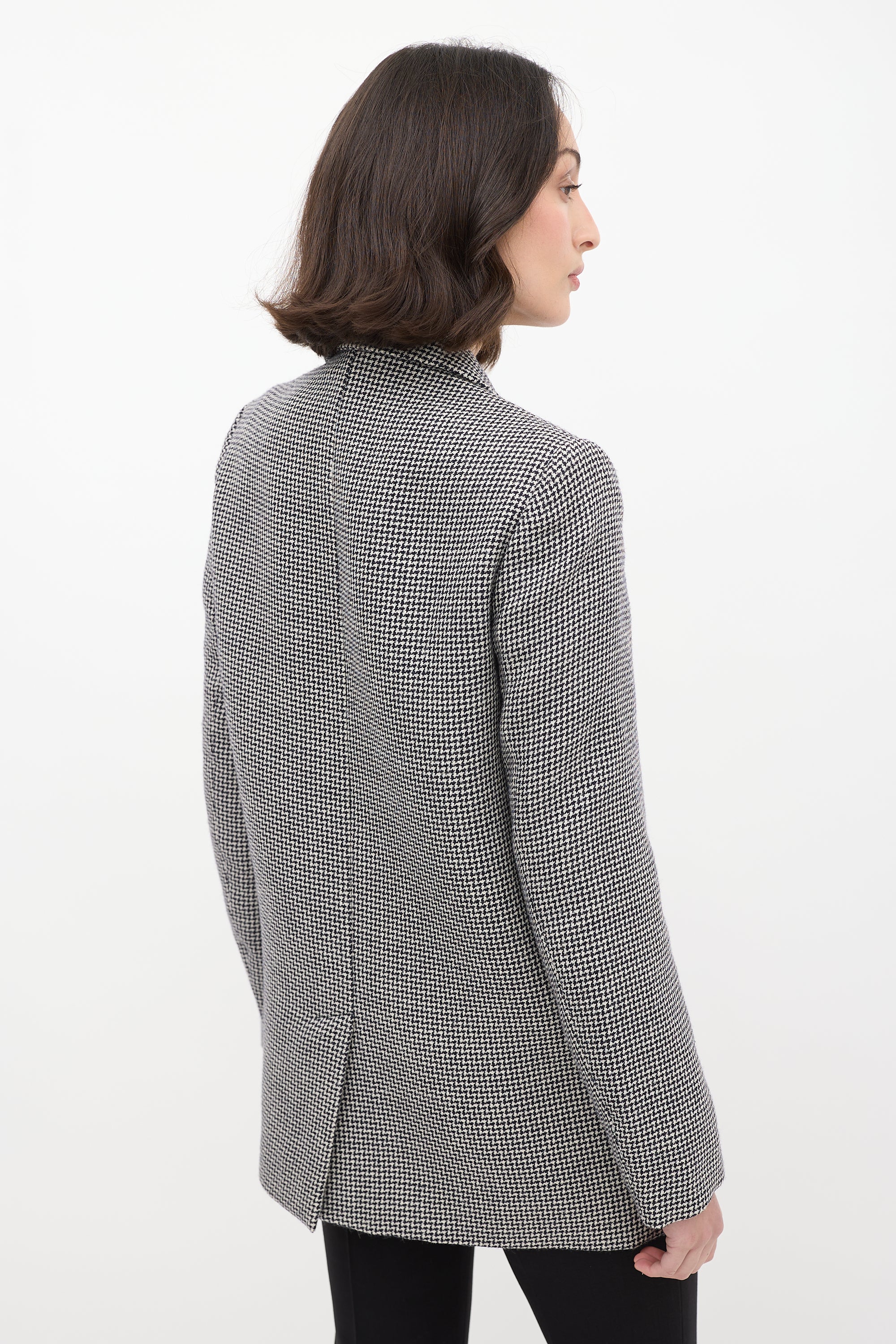 Stella McCartney Black & White Houndstooth Blazer