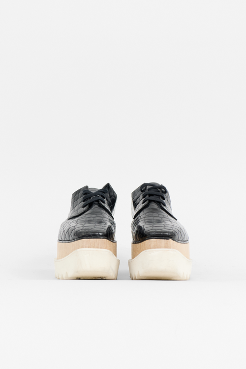 Stella McCartney Embossed Faux Leather Elyse Derby