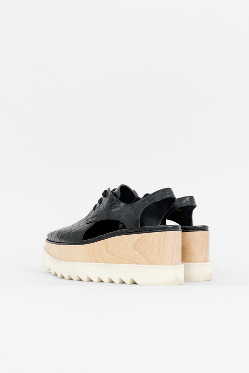 Stella McCartney Embossed Faux Leather Elyse Derby