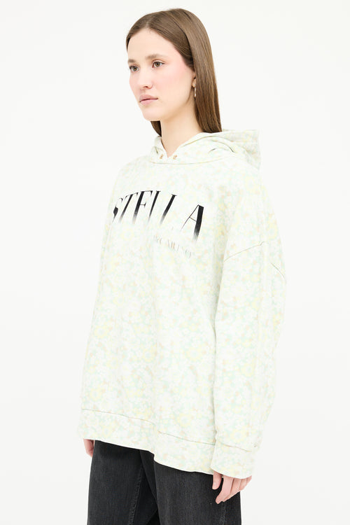 Stella McCartney Floral Flocked Logo Hoodie
