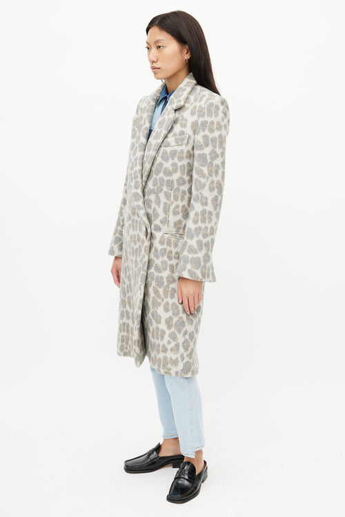 Stella McCartney Grey & Brown Print Coat