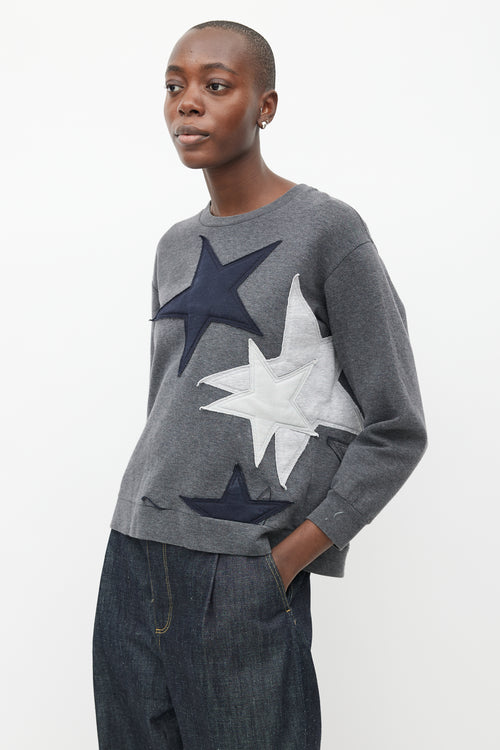 Stella McCartney Grey & Multicolour Star Sweatshirt