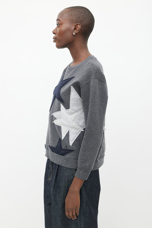 Stella McCartney Grey & Multicolour Star Sweatshirt