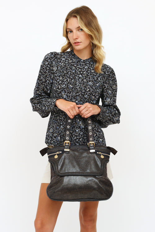 Stella McCartney Navy & Grey Zip Tote Bag