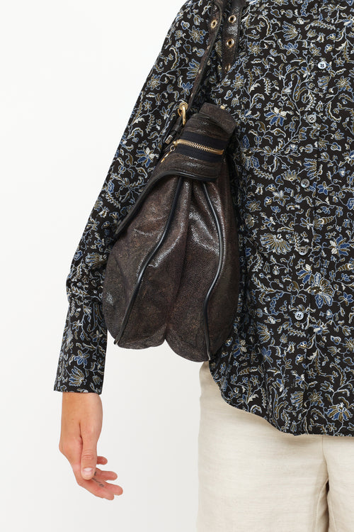 Stella McCartney Navy & Grey Zip Tote Bag