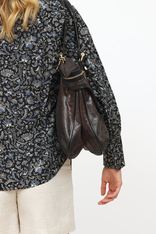 Stella McCartney Navy & Grey Zip Tote Bag