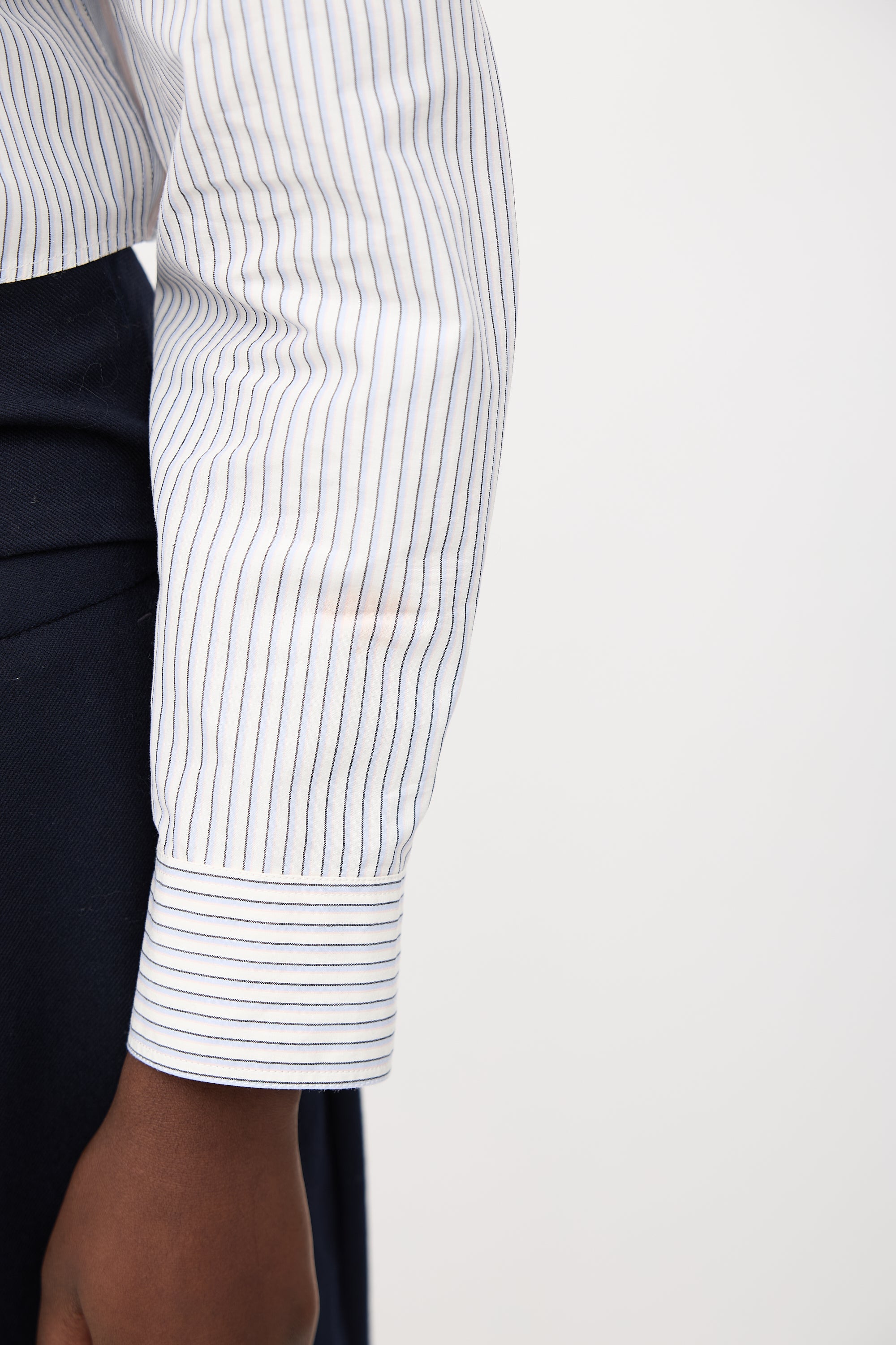 Stella McCartney Multi-Stripe Cropped Shirt