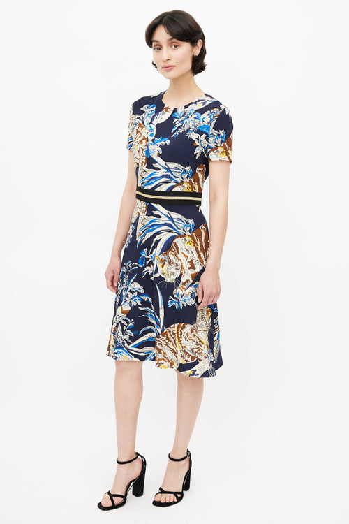 Stella McCartney Navy & Multicolour Floral Dress
