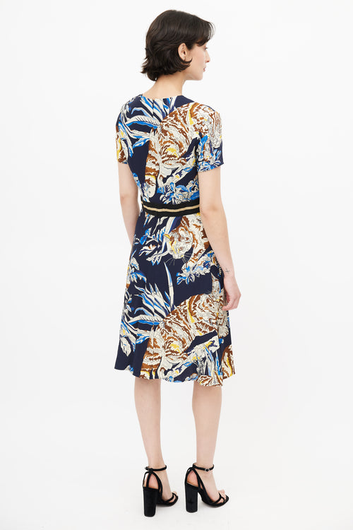 Stella McCartney Navy & Multicolour Floral Dress