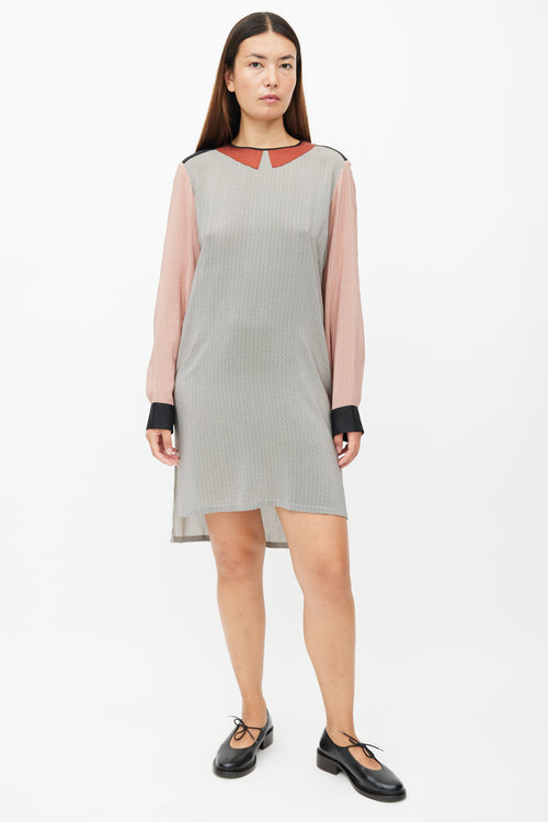 Stella McCartney Red & Multicolour Print Silk Dress