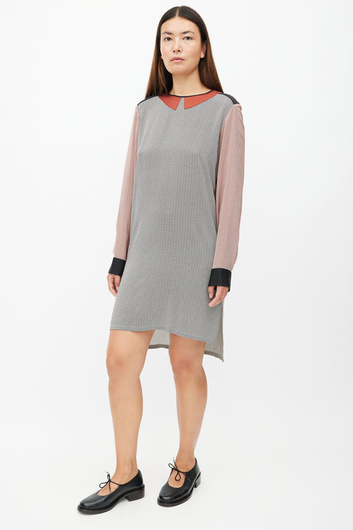 Stella McCartney Red & Multicolour Print Silk Dress