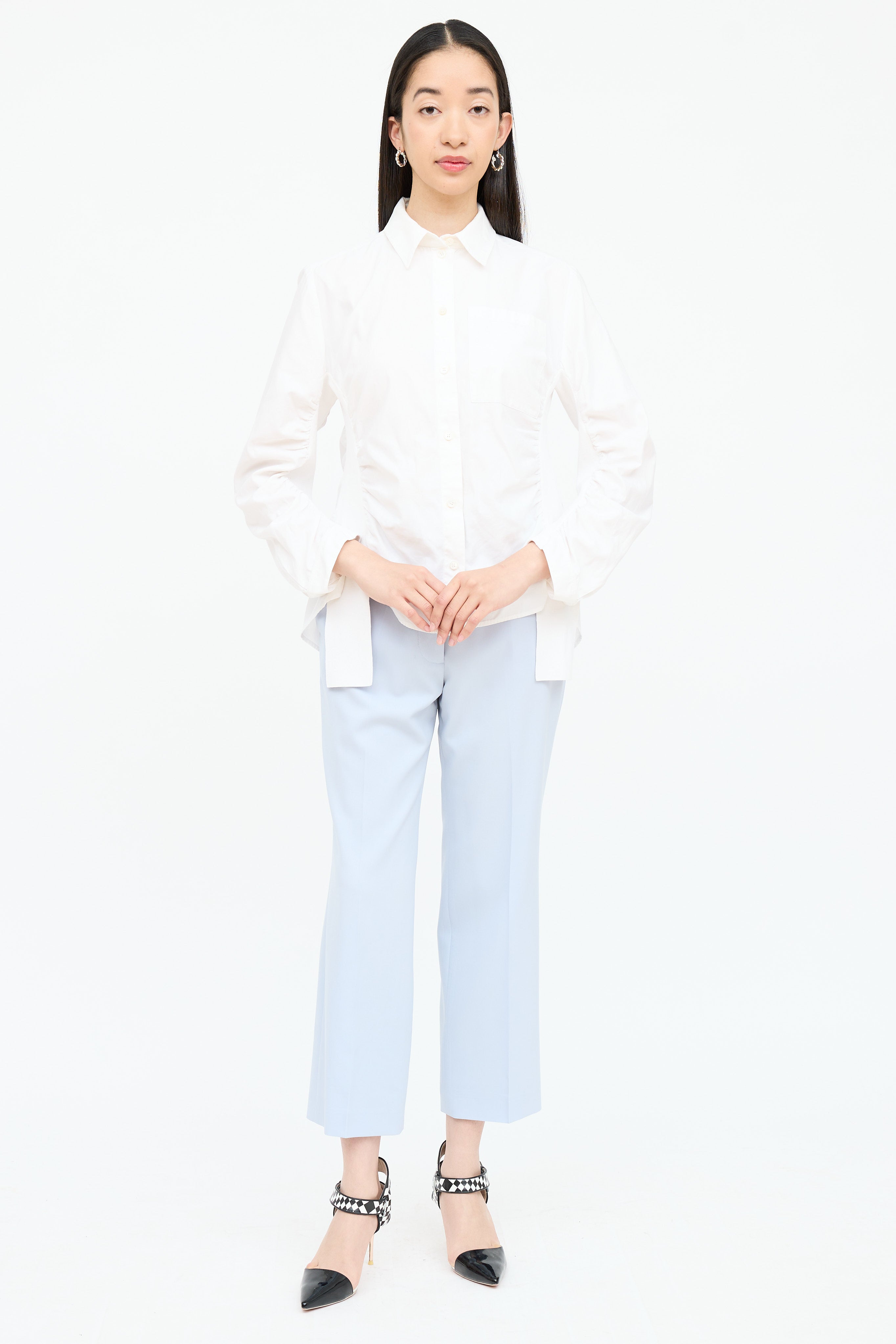 Stella McCartney Ruched Button Up Shirt