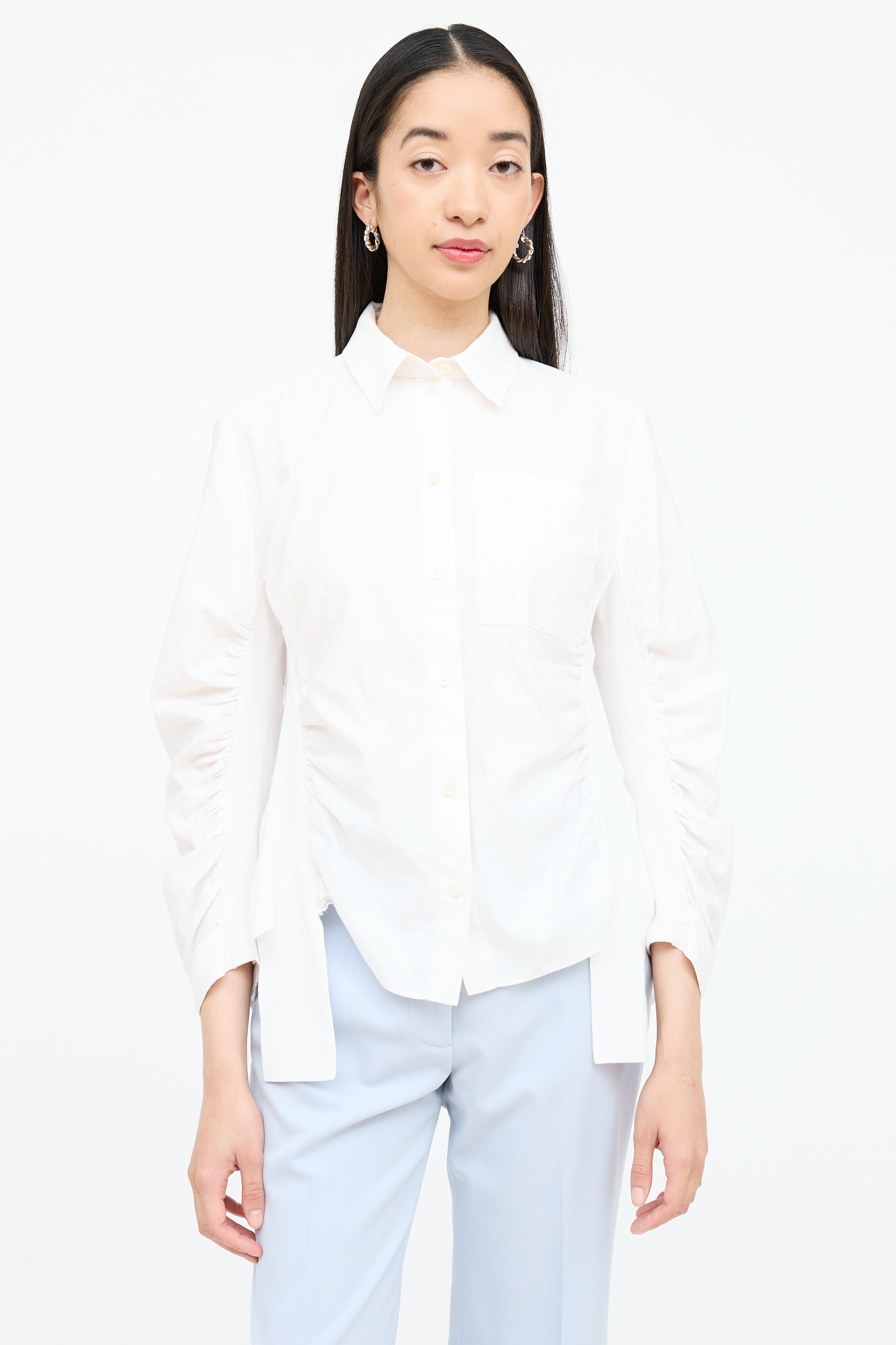 Stella McCartney Ruched Button Up Shirt