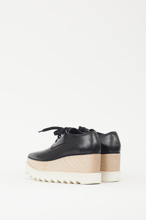 Stella McCartney Black & Beige Elyse Platform Derby