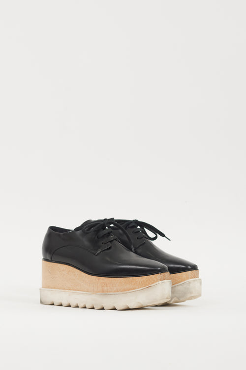 Stella McCartney Black & White Elyse Platform Sneaker